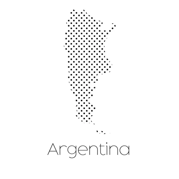 Mapa Země Argentina — Stockový vektor