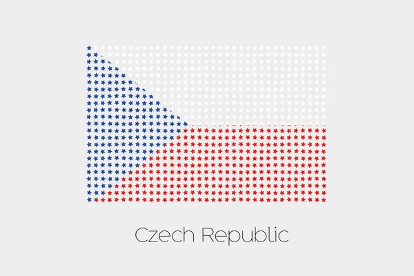 Uma Ilustração Bandeira República Checa — Vetor de Stock