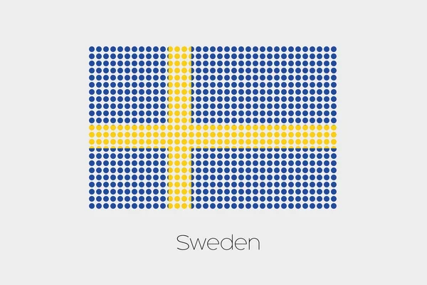 Eine Flaggenillustration Von Schweden — Stockvektor