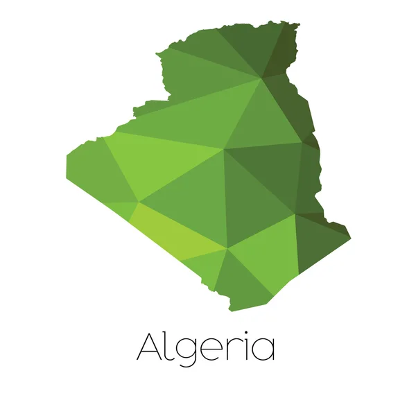 Una Mappa Del Paese Algeria Algeria — Vettoriale Stock