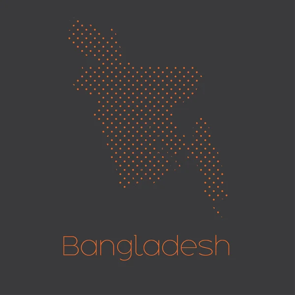 Mapa Del País Bangladesh — Vector de stock