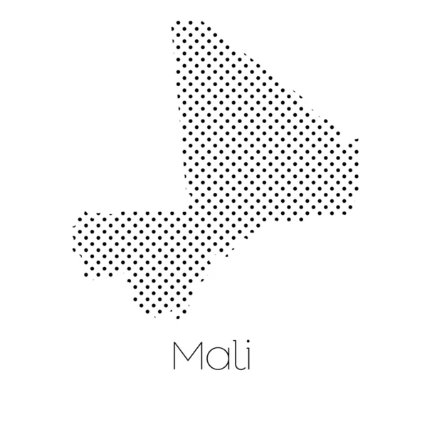 Una Mappa Del Paese Mali — Vettoriale Stock