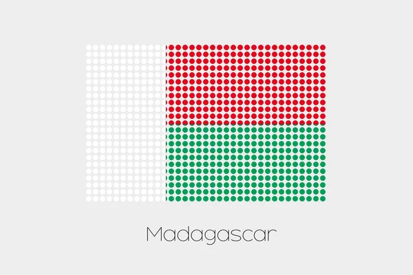 Een Illustratie Van Vlag Van Madagaskar — Stockvector