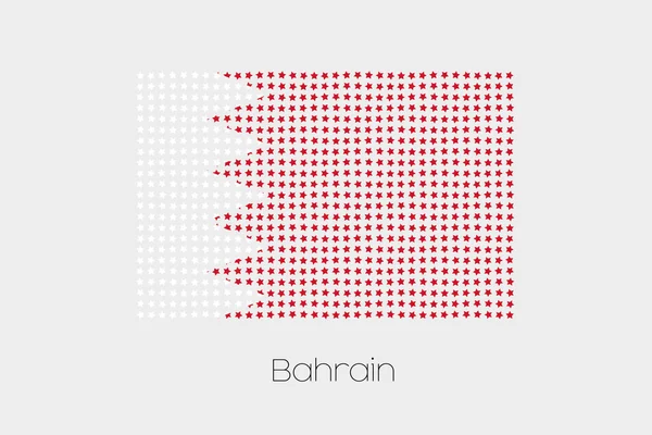 Een Illustratie Van Vlag Van Bahrein — Stockvector