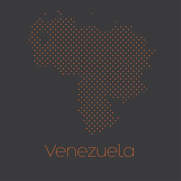 Una Mappa Del Paese Venezuela — Vettoriale Stock