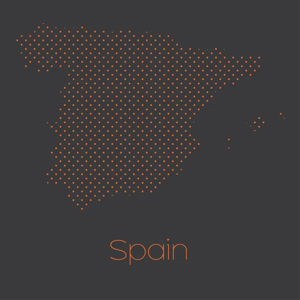 Mapie Kraju Hiszpania — Wektor stockowy
