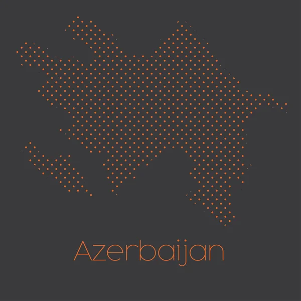 Una Mappa Del Paese Azerbaijan — Vettoriale Stock