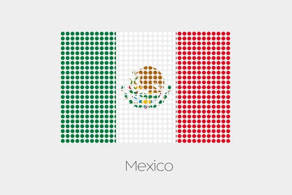 Una Bandiera Illustrazione Del Messico — Vettoriale Stock