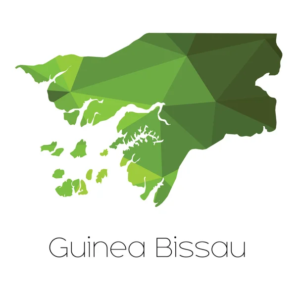 Карту Країни Гвінея Бісау Гвінеї Бісау — стоковий вектор