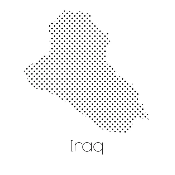 Mapa Del País Irak — Archivo Imágenes Vectoriales