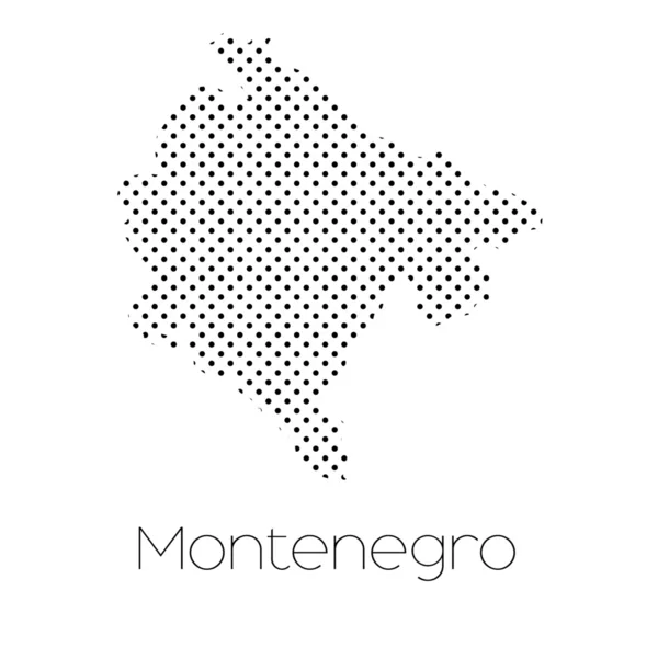 Map Country Montenegro — Stock Vector
