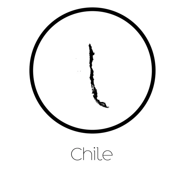 Mapa Del País Chile — Archivo Imágenes Vectoriales