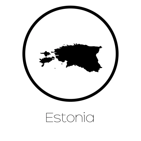 Una Mappa Del Paese Estonia — Vettoriale Stock