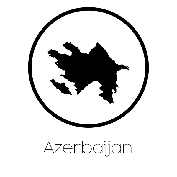 Mapa Del País Azerbaiyán — Vector de stock