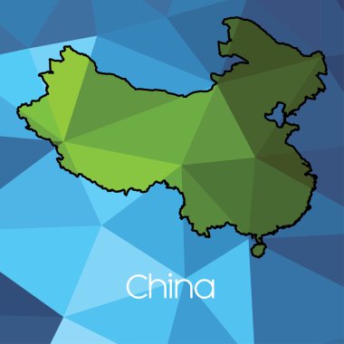Çin ülkesinin haritası.