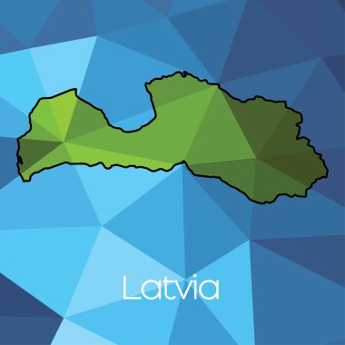 Letonya Ülke Haritası