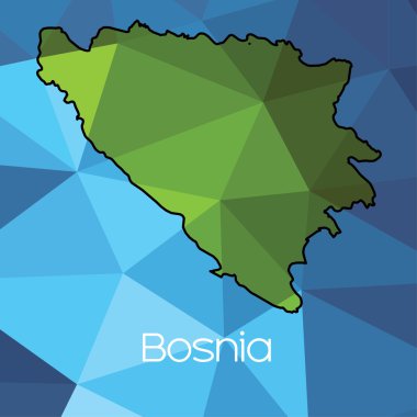Bosna ülkenin Haritası
