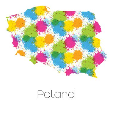 Polonya 'nın haritası.