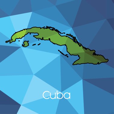 Küba'nın ülke Haritası
