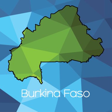 Burkina faso ülkesinin haritası.