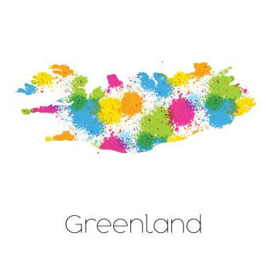 Grönland ülke Haritası