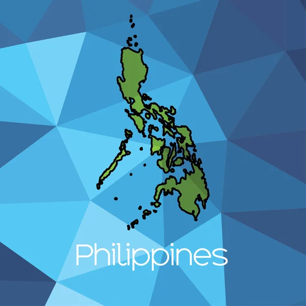 フィリピンの国の地図 — ストック写真