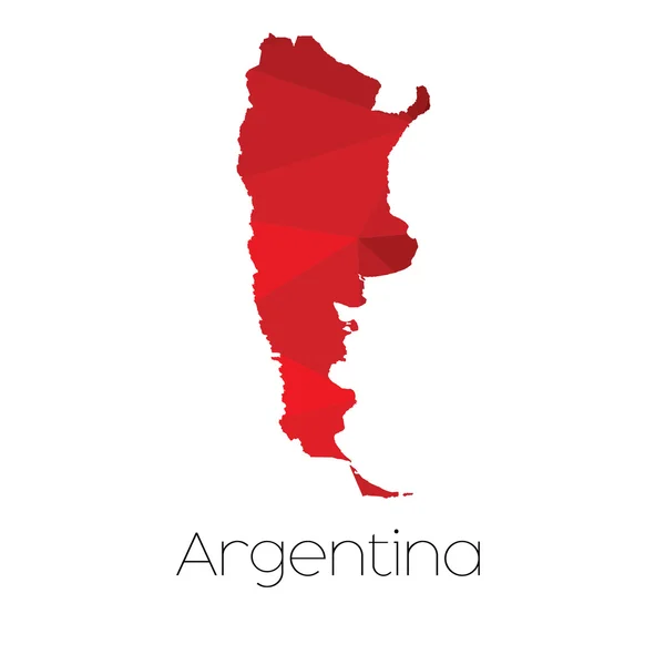 阿根廷国家的地图 — 图库照片