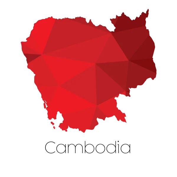 Une Carte Pays Cambodge — Photo