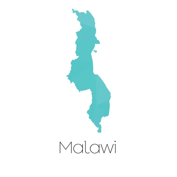 Mapa País Malawi — Fotografia de Stock