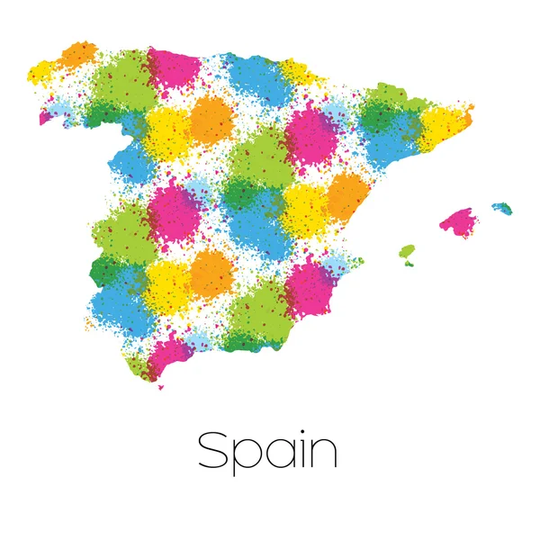 Mapa País Espanha — Fotografia de Stock