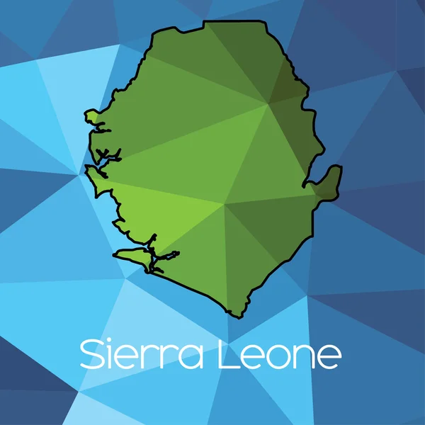 Mapa Del País Sierra Leona —  Fotos de Stock