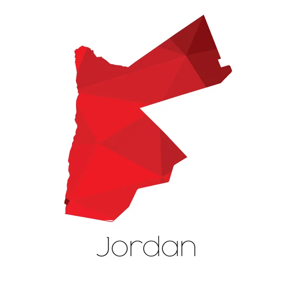 Une Carte Pays Jordanie — Photo