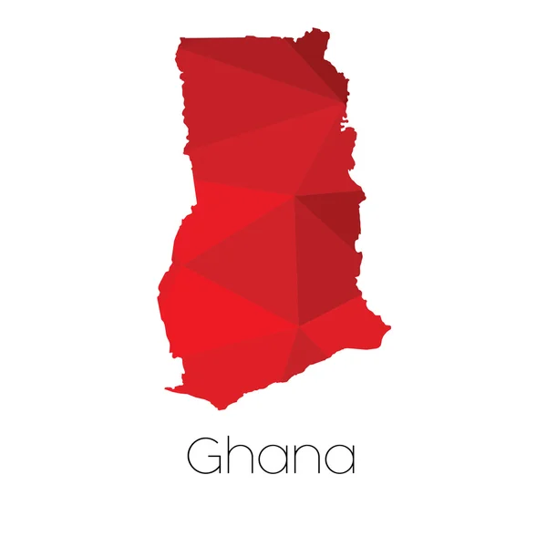 Una Mappa Del Paese Del Ghana — Foto Stock