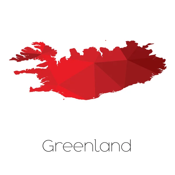 Χάρτη Της Χώρας Της Γροιλανδίας — Φωτογραφία Αρχείου