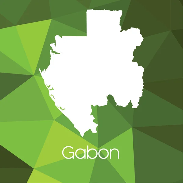 Une Carte Pays Gabon — Photo