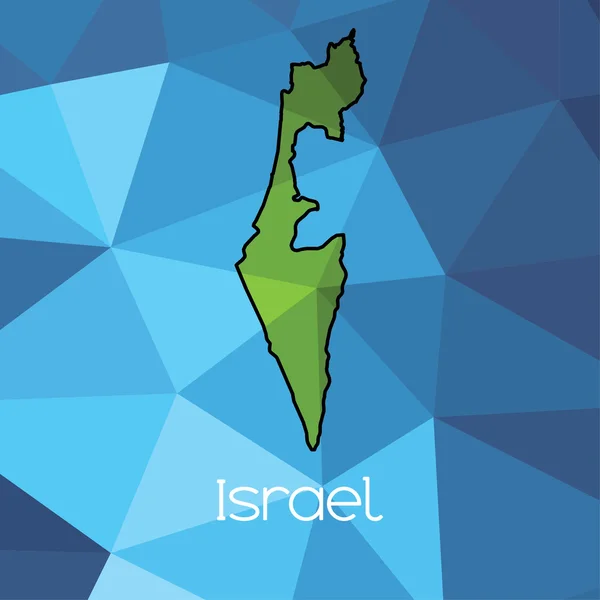 イスラエルの国の地図 — ストック写真