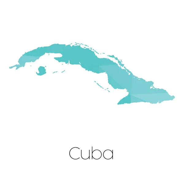 Mapa Del País Cuba — Foto de Stock