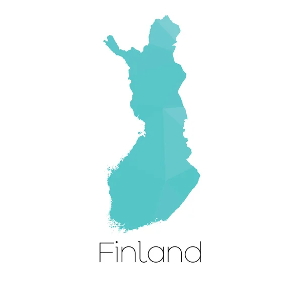 Mapa Del País Finlandia —  Fotos de Stock