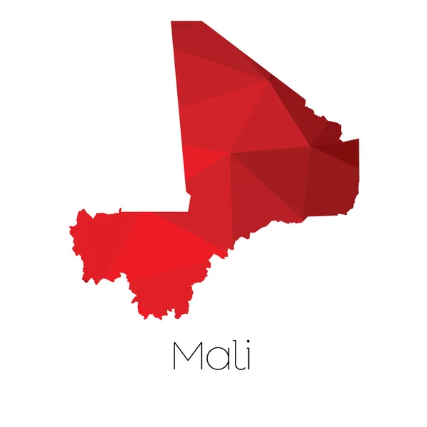 Mapa Del País Malí — Foto de Stock