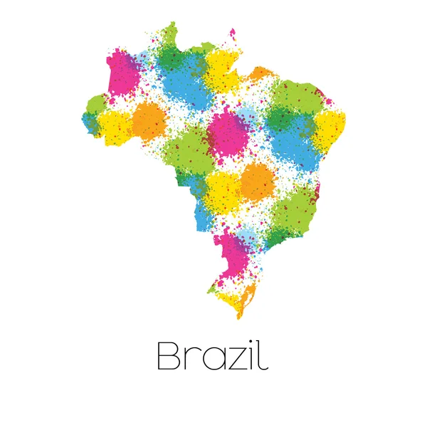 Mapa País Brasil — Fotografia de Stock