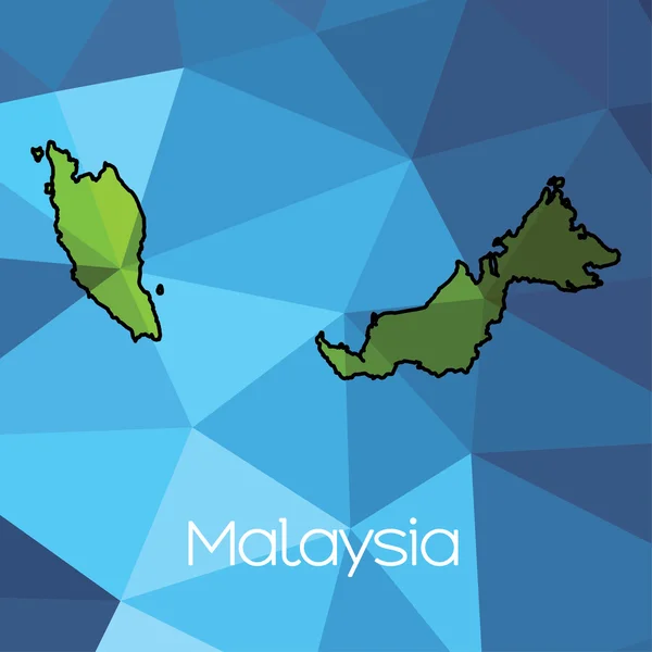 Map Country Malaysia — Stock Photo, Image