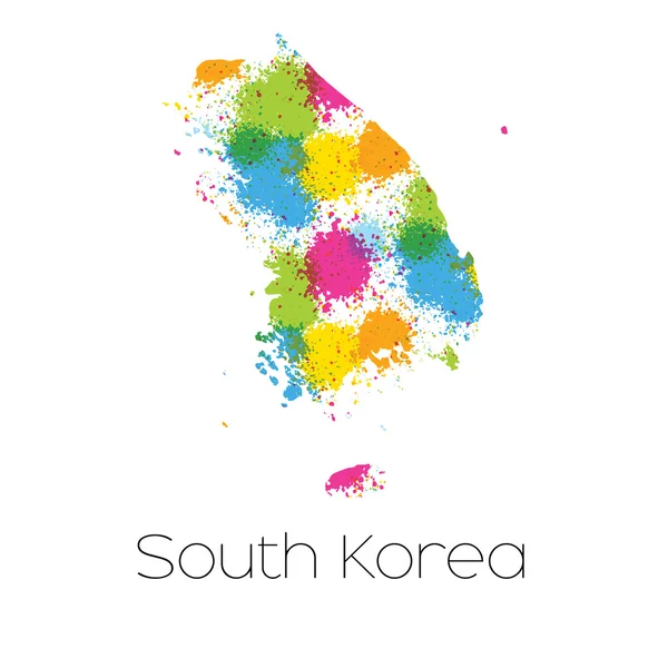 Map Country South Korea — Stock Photo, Image