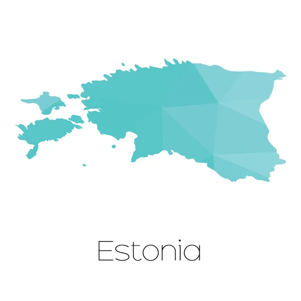 Una Mappa Del Paese Estonia — Foto Stock