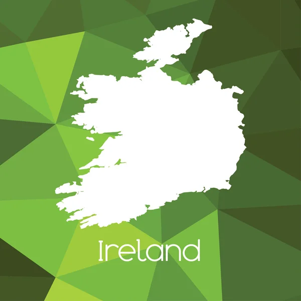 Una Mappa Del Paese Irlanda — Foto Stock