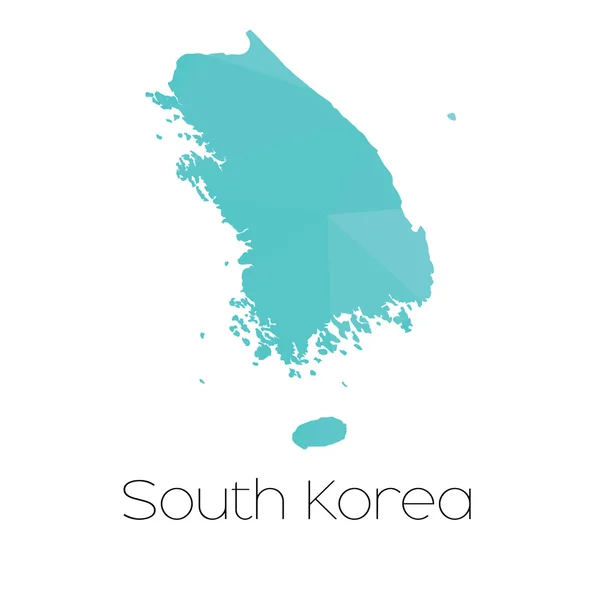 Une Carte Pays Corée Sud — Photo