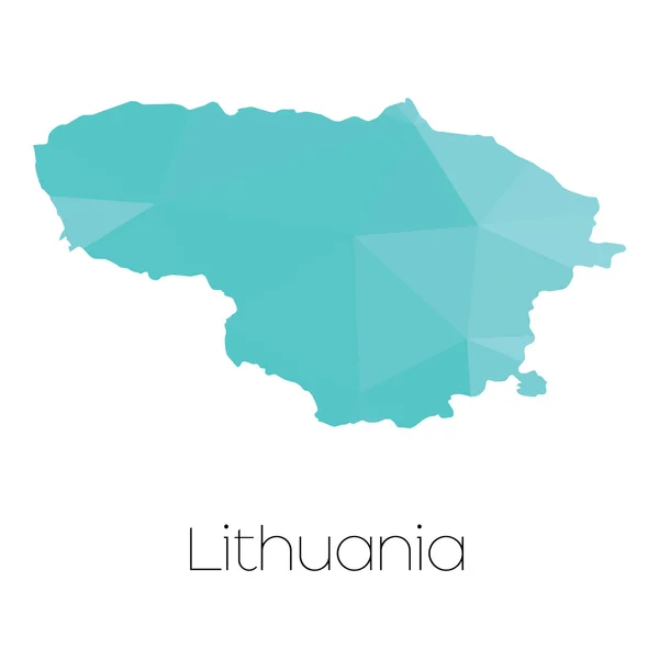 Mapa País Lituânia — Fotografia de Stock