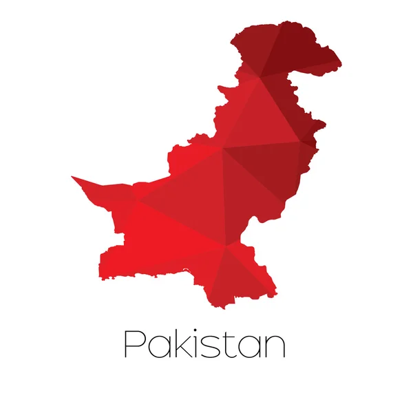 Mapa Del País Pakistán — Foto de Stock
