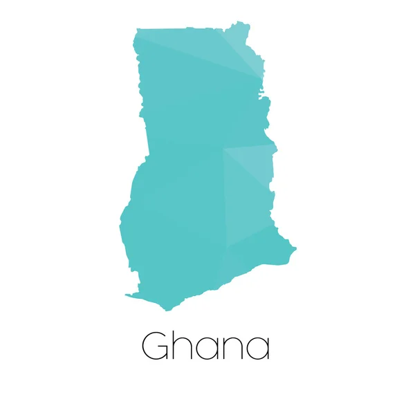 Una Mappa Del Paese Del Ghana — Foto Stock
