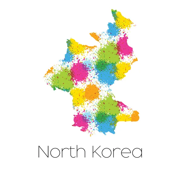 Una Mappa Del Paese Della Corea Del Nord — Foto Stock
