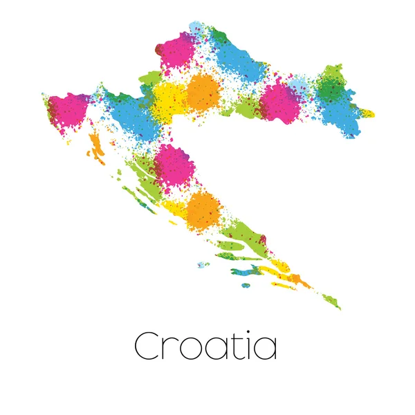 Kaart Van Het Land Van Kroatië — Stockfoto